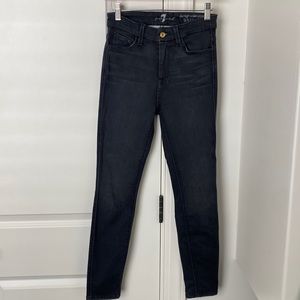 7 for All Mankind Grey stretch high rise skinny jean